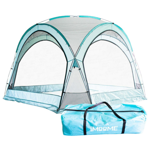 namiot domek ogrodowy 3.5x3.5m błękitny UV ściany moskitiera