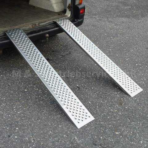 Najazdy aluminiowe 200cm 400kg komplet lekkie antypoślizgowe transport