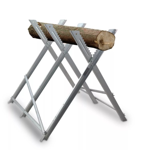 Stojak na Drewno do Cięcia Ocynkowany Wytrzymały 150kg Kompaktowy Bituxx