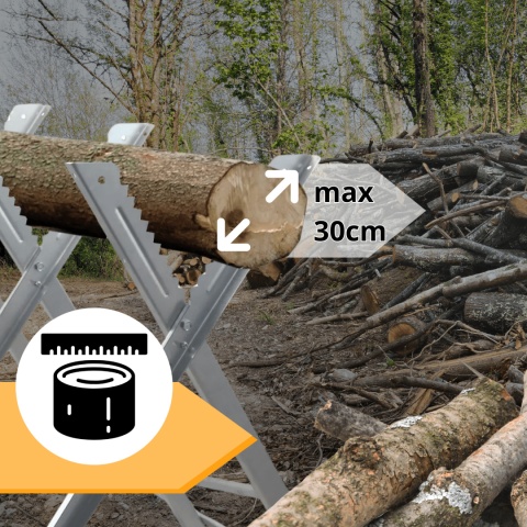 Stojak na Drewno do Cięcia Ocynkowany Wytrzymały 150kg Kompaktowy Bituxx