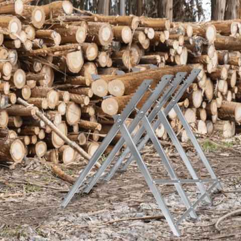 Stojak na Drewno do Cięcia Ocynkowany Wytrzymały 150kg Kompaktowy Bituxx