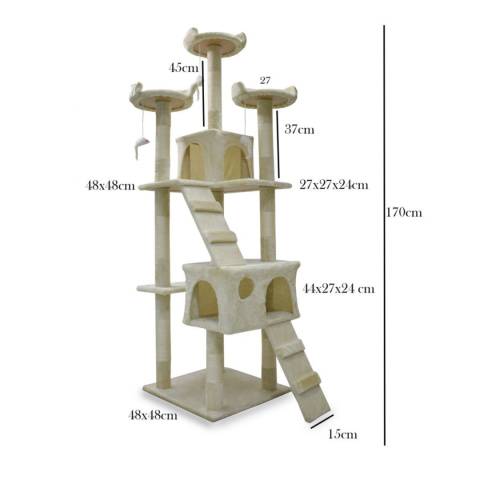 drapak dla kota 170 cm domek legowisko drzewko sizal platformy zabawki