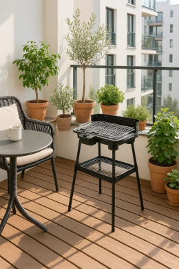 grill elektryczny bezdymny 2000 w do domu i na balkon duża powierzchnia