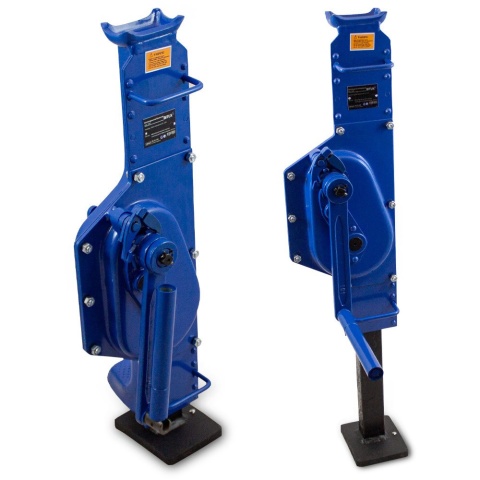 podnośnik przemysłowy 10t mechaniczny 800-1210mm stalowy niebieski