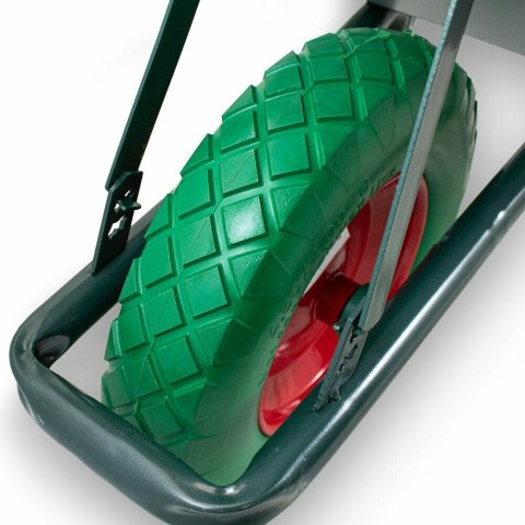 taczka budowlana 100l 250kg z kołem pu 40cm stalowa misa lekka