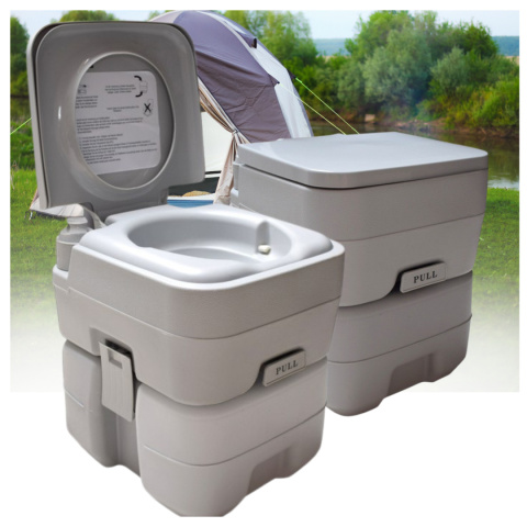 toaleta turystyczna przenośna 20l ze spłuczką do kampera działki namiotu