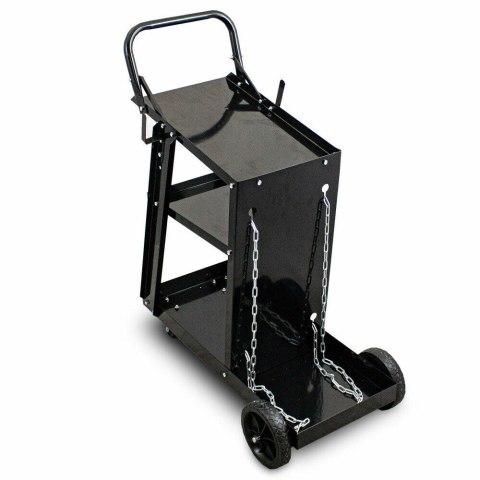 wózek spawalniczy 3 półki miejsce na butlę gazową stalowy udźwig 40 kg