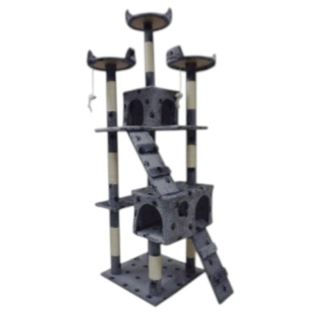 DRAPAK DLA KOTA DUŻY 170cm WYSOKI LEGOWISKO DOMEK SŁUPEK DRZEWKO SZARY