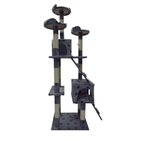 DRAPAK DLA KOTA DUŻY 170cm WYSOKI LEGOWISKO DOMEK SŁUPEK DRZEWKO SZARY