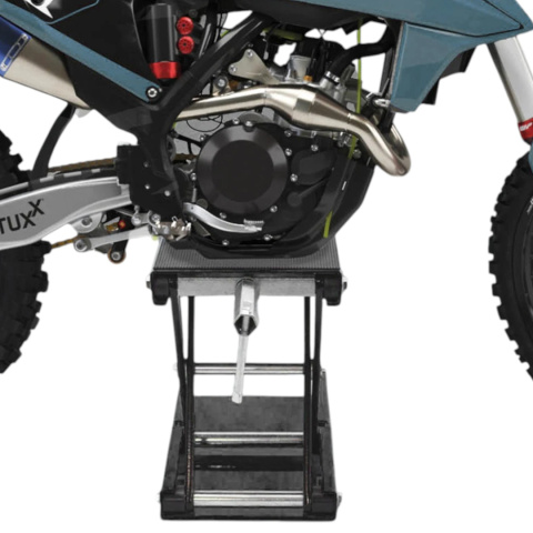 Podnośnik nożycowy korbowy do motocykla 450kg grafitowy