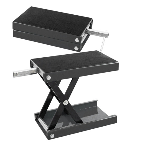 Podnośnik nożycowy korbowy do motocykla 450kg grafitowy