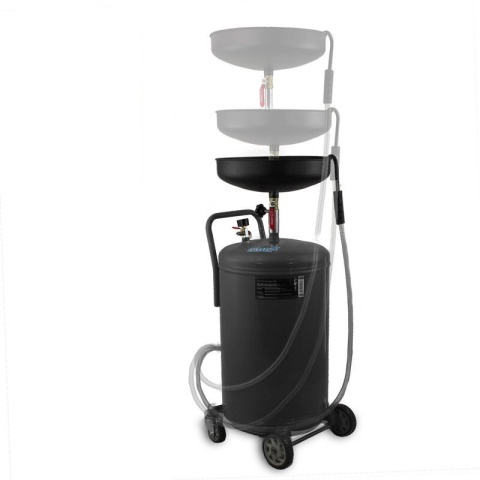 Zlewarka Wózek do Zbierania Oleju 80L Sprężone Powietrze Regulowany Lejek