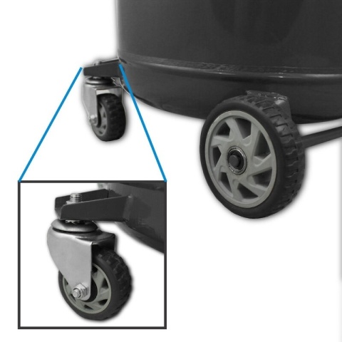 Zlewarka Wózek do Zbierania Oleju 80L Sprężone Powietrze Regulowany Lejek