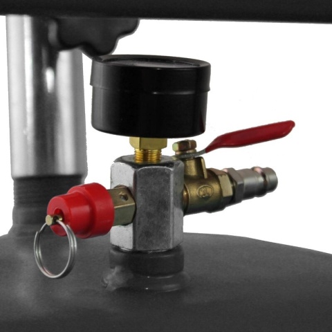 Zlewarka Wózek do Zbierania Oleju 80L Sprężone Powietrze Regulowany Lejek