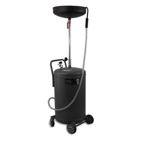 Zlewarka Wózek do Zbierania Oleju 80L Sprężone Powietrze Regulowany Lejek