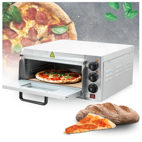 Piec Elektryczny Uniwersalny 2000W do Pizzy Chleba 350°C Kamień Szamotowy