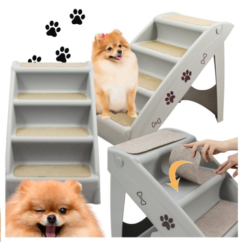 schodki dla psa kota składane antypoślizgowe do łóżka auta 100kg