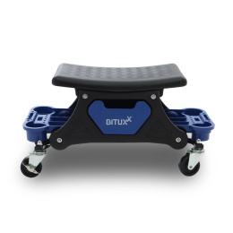 Siedzisko krzesło warsztatowe na kółkach mobilne z półkami do 180kg