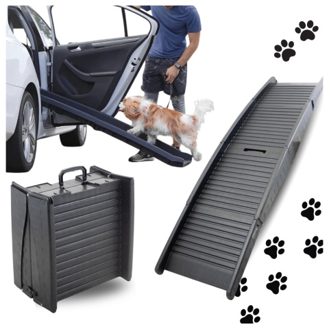 Składana Rampa dla Psa do Samochodu Lekka 90kg Antypoślizgowa dla Psów