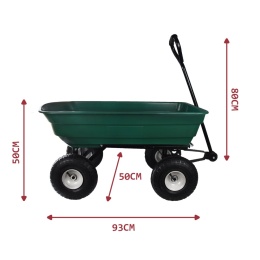 Taczka Ogrodowa Wózek Wywrotka 120L 240kg Stalowa Duże Koła Pneumatyczne