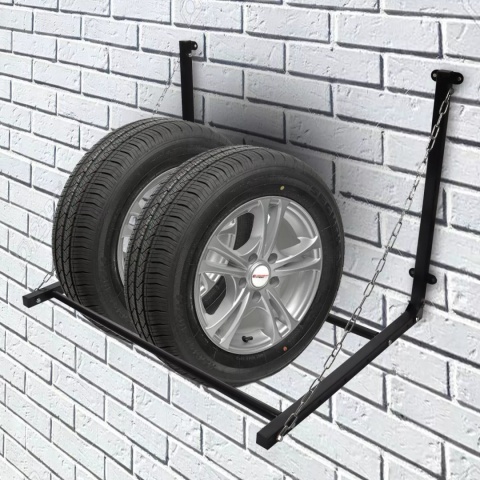 wieszak ścienny na opony koła składany stalowy 130 kg garaż regulowany
