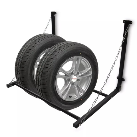 wieszak ścienny na opony koła składany stalowy 130 kg garaż regulowany