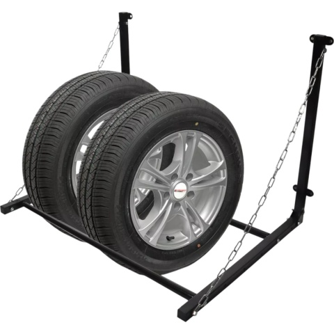 wieszak ścienny na opony koła składany stalowy 130 kg garaż regulowany