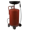 Zlewarka Wózek do Oleju 80L Czerwona Sprężone Powietrze Lejek
