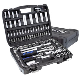 zestaw kluczy nasadowych 108 el crv bituxx grzechotki torx w walizce