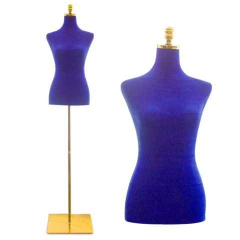 Manekin Krawiecki Damski Regulowany 170–185 cm Granatowy Do Butiku Sklepu