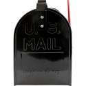 skrzynka pocztowa usa postmail czarna stalowa amerykańska z flaga listy