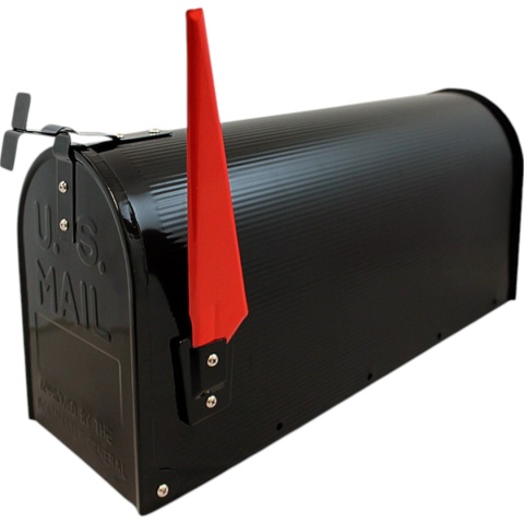 skrzynka pocztowa usa postmail czarna stalowa amerykańska z flaga listy