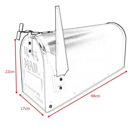 skrzynka pocztowa usa postmail czarna stalowa amerykańska z flaga listy