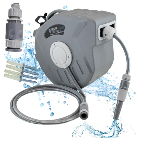 wąż ogrodowy 20 m automatyczny bęben naścienny zwijak zdejmowany