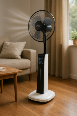 wentylator ultradźwiękowy led 3w1 z nawilżaczem pilot 75w oscylacyjny