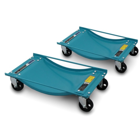 wózki manewrowe do auta 4x 450 kg stal obrotowe kółka garaż serwis