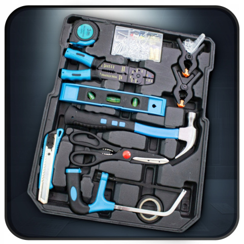 zestaw narzędzi 1300 el walizka crv skrzynka z bitami grzechotki klucze