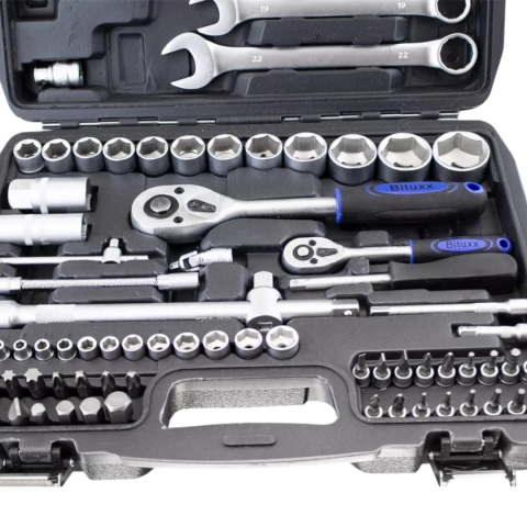 zestaw narzędzi 82 el grzechotki klucze crv walizka garaż warsztat