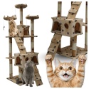 DRAPAK DLA KOTA DUŻY 170cm WYSOKI LEGOWISKO DOMEK SŁUPEK DRZEWKO BEŻOWY