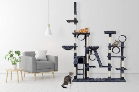 DRAPAK DLA KOTA XXL DUŻY 255cm WIELKI DOMEK HAMAK TUBA CZARNY