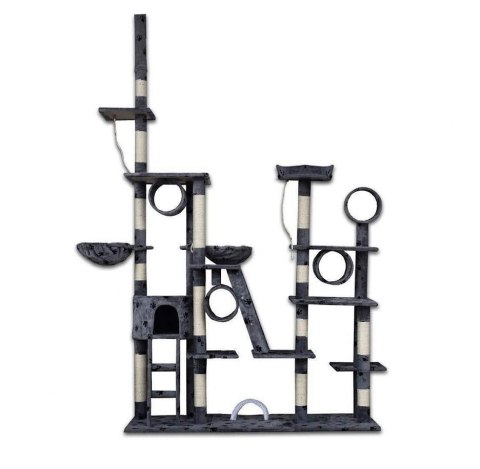 DRAPAK DLA KOTA XXL DUŻY 255cm WIELKI DOMEK HAMAK TUBA CZARNY