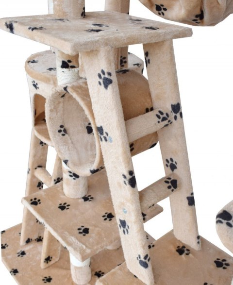 DRAPAK DLA KOTA XXL DUŻY 255cm WIEŻA HAMAK TUBA DOMEK BEŻOWY W ŁAPKI