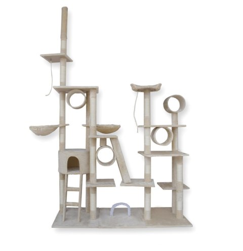 DRAPAK DLA KOTA XXL DUŻY 255cm WIEŻA HAMAK TUBA DOMEK LEGOWISKO BEŻOWY