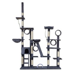 DRAPAK DLA KOTA XXL DUŻY 255cm WIEŻA HAMAK TUBA DOMEK LEGOWISKO CIEMNY SZARY