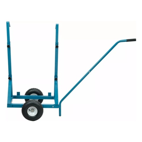 wózek do płyt regulowany stalowy niebieski 200kg pneumatyczne koła