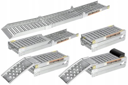 Składane Rampy Najazdowe Stalowe 200 cm 250 kg/szt (1100 kg) komplet ramp