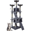 DRAPAK DLA KOTA DUŻY 170cm WYSOKI LEGOWISKO DOMEK DRZEWKO JASNY SZARY