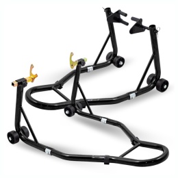 zestaw stojak motocyklowy przód tył stalowy stabilny regulowany 250 kg