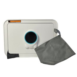 Biały sejf biurowy domowy na kod i klucz elektroniczny skarbonka