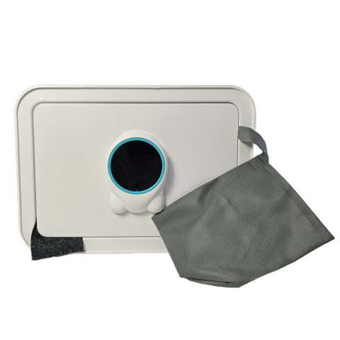 Biały sejf biurowy domowy na kod i klucz elektroniczny skarbonka